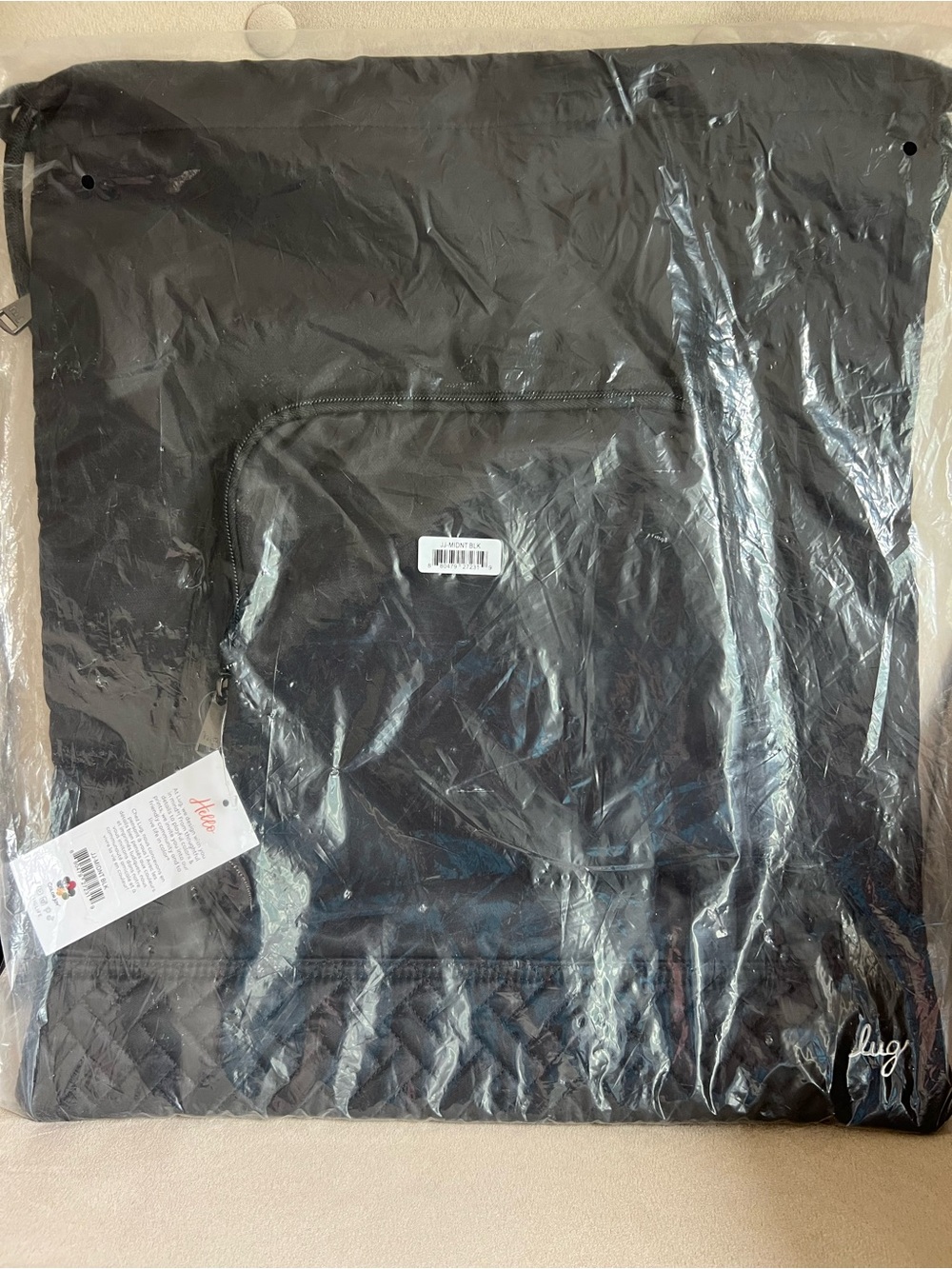 NWT Lug Jumping Jack Drawstring Backpack in Midnight Black